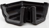 Polypipe Sovereign 90 degree External Angle RH703 117x75mm High Capacity OGEE gutter system (BLACK)