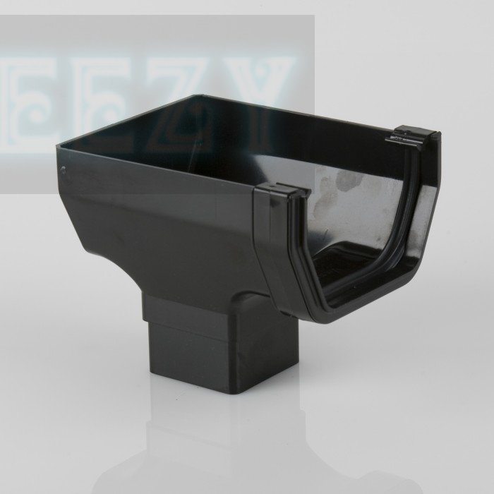 Brett Martin Stopend Outlet for 114mm Squarestyle Gutter BLACK, BROWN or WHITE