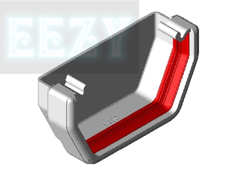 FreeFlow FRS607 114mm Square Gutter External Stop End