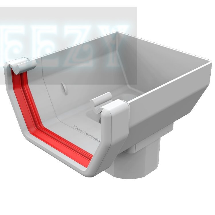 FreeFlow FRS606 114mm Square Gutter Stop End Outlet