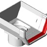 FreeFlow FRS606 114mm Square Gutter Stop End Outlet