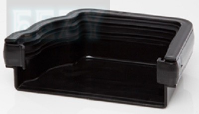 Polypipe Sovereign External Stop End RIGHT Hand RH717b BLACK 117x75 High Capacity OGEE system