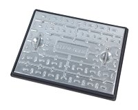 ClarkDrain PC6BG3 600 x 450 x 5T DOUBLE SEAL GPW Galv Steel Solid Top Manhole Cover