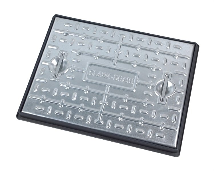 ClarkDrain PC6BG3 600 x 450 x 5T DOUBLE SEAL GPW Galv Steel Solid Top Manhole Cover
