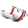 FRR602 Half Round Gutter Union Joint 112mm Freeflow Rainwater System with Rubber Seal Weather-Resistant Easy to Install