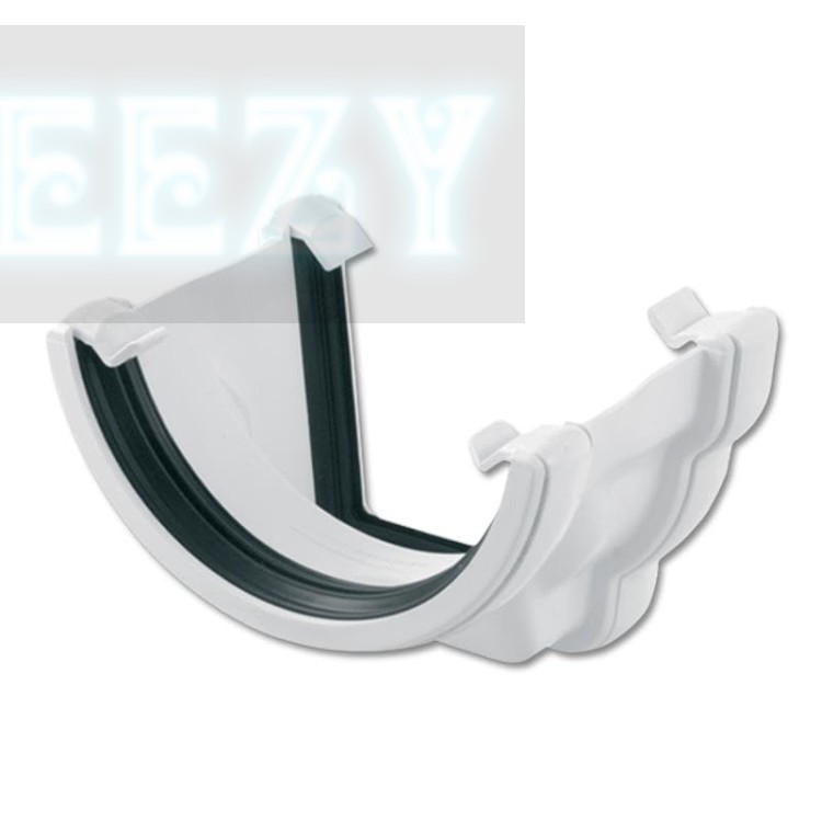 Flo Plast Ogee to Half Round Gutter Adaptor Left Hand 112mm White 112mm x 52mm RNR4.W