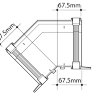 OSMA 8T854 STORMLINE 111MM 45DEG EXTERNAL ANGLE