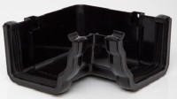 Polypipe Sovereign 90 degree Internal Angle RH713 117x75mm High Capacity OGEE gutter system (BLACK)
