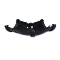 Flo Plast Black Half Round Gutter Angle 112mm x 52mm Adjustable 50-156? uPVC RA3.BL