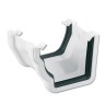 Flo Plast Ogee to Square Gutter Adaptor Left Hand 110mm to 114mm White 114mm x 60mm RNS4.W 10 Year Guarantee