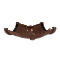 Flo Plast Half Round Gutter Angle Adjust 50-156 Degree Brown 112mm x 51mm Roundstyle System RA3.BR