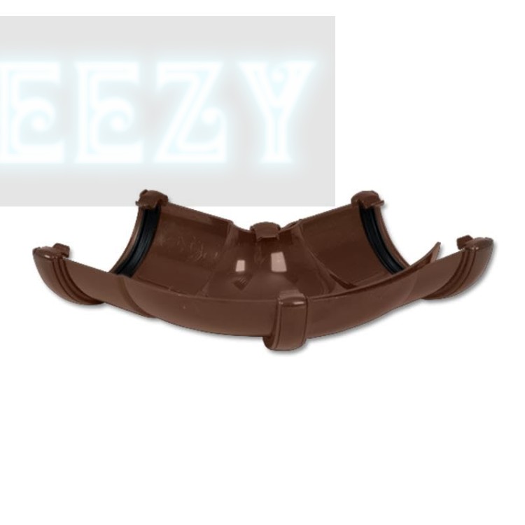 Flo Plast Half Round Gutter Angle Adjust 50-156 Degree Brown 112mm x 51mm Roundstyle System RA3.BR