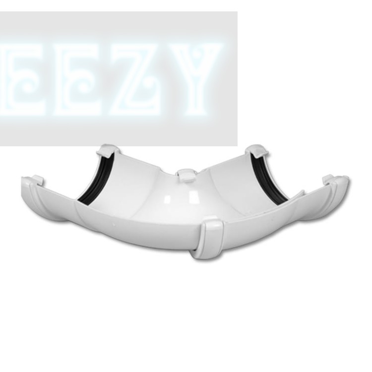 Flo Plast Half Round Gutter Angle 112mm x 52mm Adjustable 50-156? White uPVC RA3.W