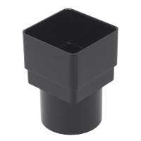 FLOPLAST 65mm Square to 68mm Round Downpipe Adaptor - RDS2