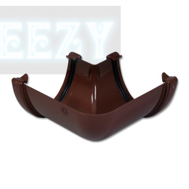 Flo Plast Hi-Cap 115mm x 75mm Deep Flow Gutter 90? Corner Angle Brown RAH1.BR
