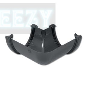 Flo Plast Hi-Cap Deep Flow 115mm x 75mm Gutter 90 Degree Angle Grey RAH1.G
