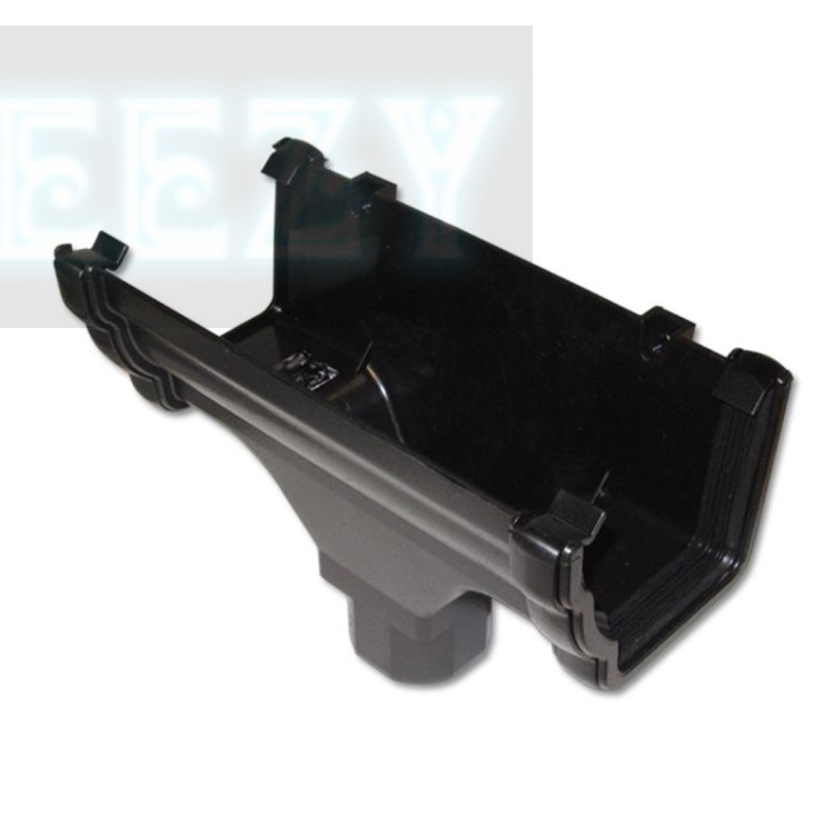 Flo Plast Ogee Gutter Run Outlet 110mm x 80mm Niagara System Cast Iron Effect RON1.CI