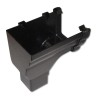 Flo Plast Ogee Gutter Stop End Outlet Left Hand 110mm x 80mm Cast Iron Effect RON2.CI