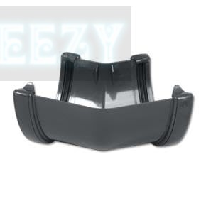 Flo Plast Hi-Cap 115mm x 75mm Gutter Angle 135 Degree Grey RAH2.G Deep Flow System 10 Year Guarantee