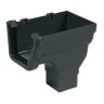 Flo Plast Niagara 110mm x 80mm Ogee Gutter Stop End Outlet Right Hand Anthracite Grey uPVC RON3.A
