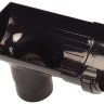 Hunter R33 Miniline Stop End Outlet (BLACK) for 76mm guttering system