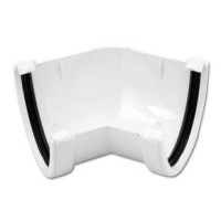 Flo Plast Hi-Cap 115mm x 75mm White High Capacity 135? Gutter Angle uPVC RAH2.W
