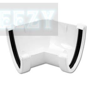 Flo Plast Hi-Cap 115mm x 75mm White High Capacity 135? Gutter Angle uPVC RAH2.W