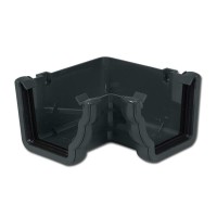 Flo Plast Internal Ogee Gutter Angle 90 Degree Anthracite Grey Corner Joint 112mm x 52mm RAN1.A