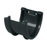 Flo Plast Hi-Cap Gutter Union Bracket 115mm x 75mm Anthracite Grey RAL 7024 - RUH1.A