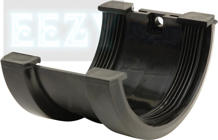 Hunter R37 Miniline Union/Joint/Joiner (BLACK) for 76mm guttering system