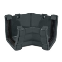 Flo Plast Ogee Gutter Internal Angle 135? Anthracite Grey 110mm x 80mm Niagara System RAN3.A
