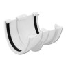 Flo Plast Hi-Cap Gutter Union 115mm x 75mm White uPVC Floating Union with Bracket RUH2.W