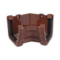 Flo Plast Ogee Gutter Internal Corner 135? Brown 110mm x 80mm Niagara System RAN3.BR