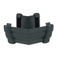 Flo Plast Ogee Gutter External Angle 135? Anthracite Grey Corner Joint Connector 112mm x 52mm RAN4.A