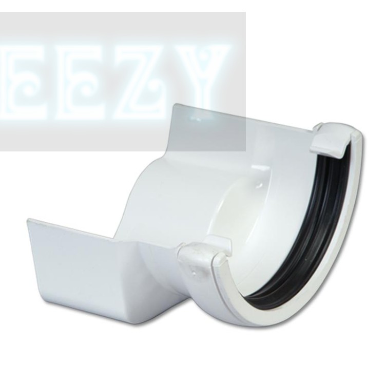 Flo Plast Half Round to Cast Iron Ogee Gutter Adaptor 112mm White Right Hand uPVC 112mm x 52mm RD3.W