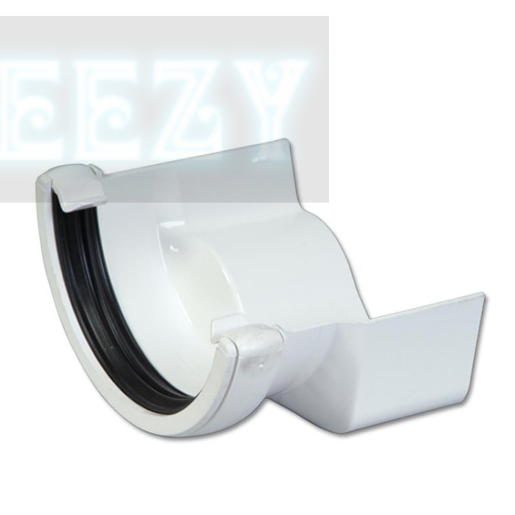 Flo Plast Half Round to Cast Iron Ogee Gutter Adaptor 112mm White Left Hand uPVC 112mm x 52mm RD4.W