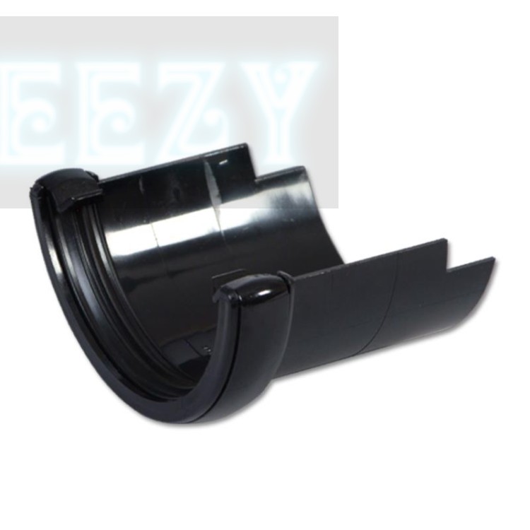 Flo Plast Half Round to Cast Iron Gutter Adaptor 112mm x 52mm Black Pre-Lubricated Seals RD5.BL