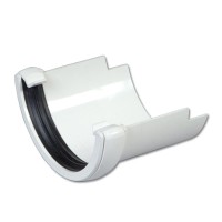 Flo Plast Half Round to Cast Iron Half Round Gutter Adaptor 112mm x 52mm White Pre-Lubricated Seals RD5.W