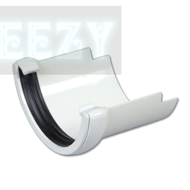 Flo Plast Half Round to Cast Iron Half Round Gutter Adaptor 112mm x 52mm White Pre-Lubricated Seals RD5.W
