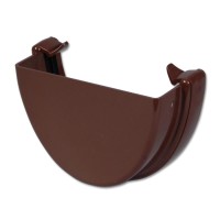 Flo Plast Hi-Cap Gutter Stop End External Brown 115mm x 75mm Deep Flow System REH1.BR