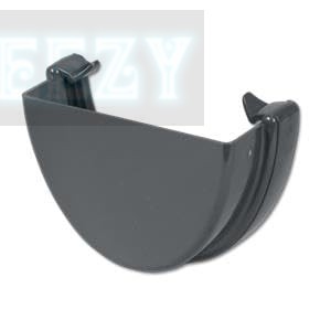Flo Plast Hi-Cap Gutter Stop End External Grey 115mm x 75mm Deep Flow System REH1.G