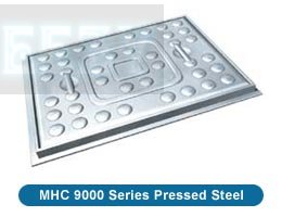 Peter Savage PS52CP Manhole Cover 10T driveway load rating - Pressed Steel for 600x450 clear opening (25mm deep)