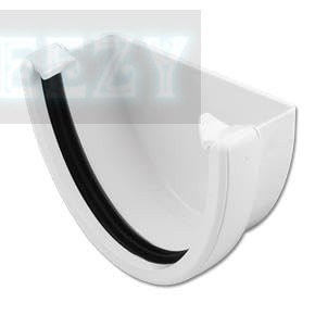 Flo Plast Hi-Cap Gutter External Stop End White 115mm x 75mm High Capacity System REH1.W