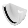 Flo Plast Hi-Cap Gutter External Stop End White 115mm x 75mm High Capacity System REH1.W