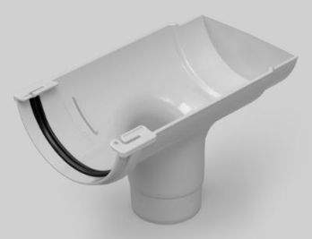 PVCu MARLEY ROUND OUTLET stop end guttering ROUND DOWNPIPE CLIPMASTER WHITE ROC2 