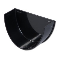 Flo Plast Hi-Cap 115mm x 75mm Gutter Stop End Internal Black REH2.BL - Deep Flow System Stop End
