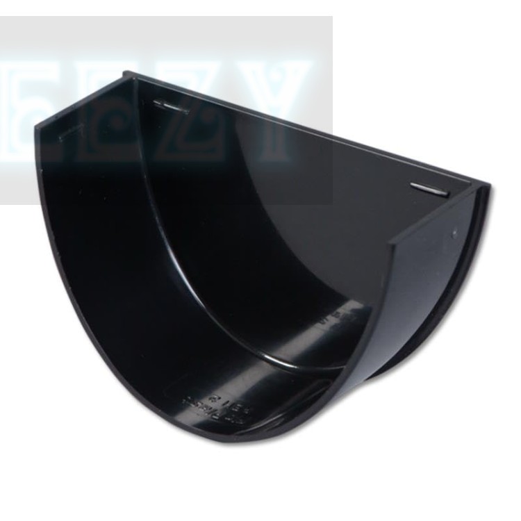 Flo Plast Hi-Cap 115mm x 75mm Gutter Stop End Internal Black REH2.BL - Deep Flow System Stop End