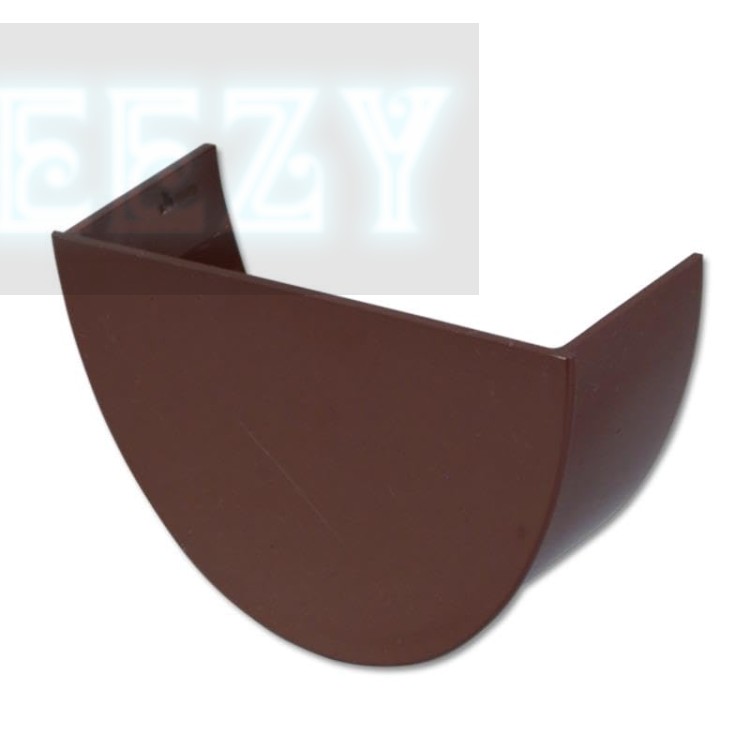 Flo Plast Hi-Cap 115mm x 75mm Gutter Stop End Internal Brown REH2.BR - Deep Flow System Fitting