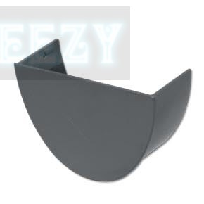 Flo Plast Hi-Cap Gutter Stop End Internal 115mm x 75mm Grey REH2.G
