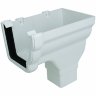 FLOPLAST Stop End outlet R/H RON3 110mm Niagara OGEE fits 68mm round and 65mm square downpipes